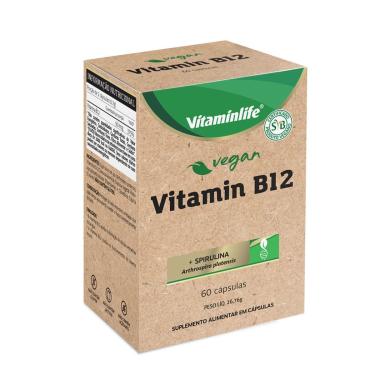 Imagem de Vegan Vitamin B12 + Spirulina - 60 Cápsulas - VitaminLife