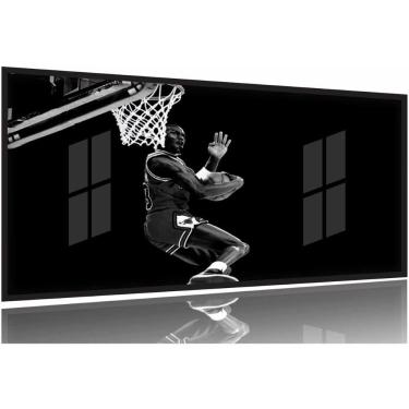 Imagem de Quadro Michael Jordan Basquete decorativo - 130x60 Moldura Preta 2x2