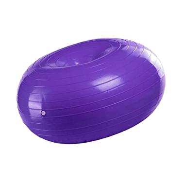 Imagem de simhoa Bola de Ioga Pilates Rosquinha Equilíbrio Fitness Bola para Treino de Ginástica em Casa, Roxo B