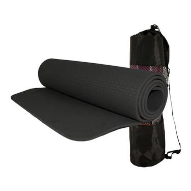 Tapete Yoga Mat Pilates Exercícios TPE 6mm Com Bolsa Yangfit com o