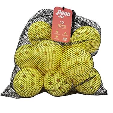 Imagem de Penn 40 bolas para pickleball ao ar livre, bolsa de malha com 12 bolas, sensação mais macia para recreação e brincadeiras no clube – aprovada pela USAPB