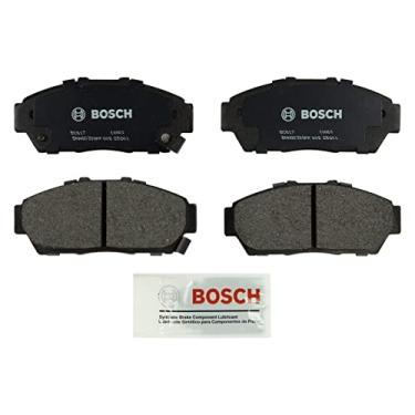 Imagem de Bosch Conjunto de pastilhas de freio a disco de cerâmica premium QuietCast BC617 para Acura Integra 1994-2001 e Honda Civic 1994-1995; dianteiro