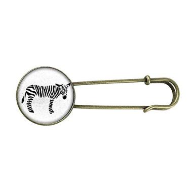 Imagem de Broche de metal retrô natural preto animal pinto, joia com clipe de pino