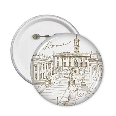 Imagem de Fontana di Trevi Roma Fontana Broche de ponto de referência Emblema de botão Decoração 5 peças