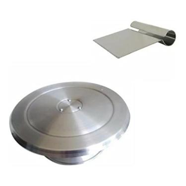 Imagem de Bailarina Para Decorar Bolo 40cm em Alumínio + Espátula Tubular em Inox