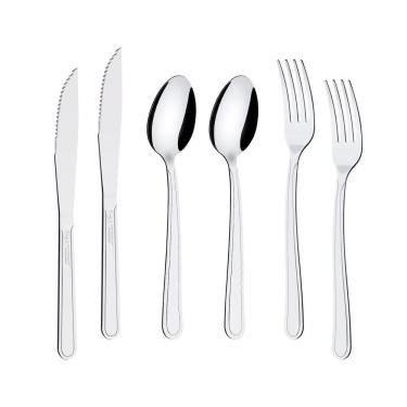 Imagem de Kit - Jogo De Facas, Garfos E Colheres Búzios 108 Peças Em Aço Inox Ibag - Tramontina