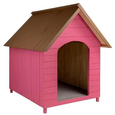 Imagem de Casa Casinha De Cachorro em Madeira Pintada Grande N5 (Rosa)