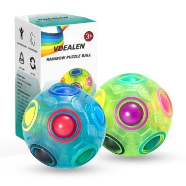 Imagem de Pacote com 2 jogos Puzzle Ball Vdealen Magic Rainbow Speed Cube