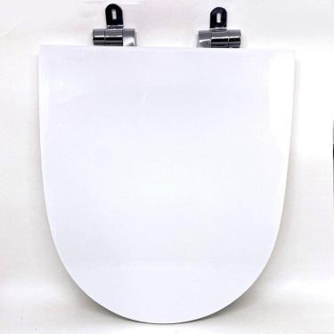 Imagem de Assento Sanitário Poliéster para Louça Liss/lift docol Slow Close Cromado Branco