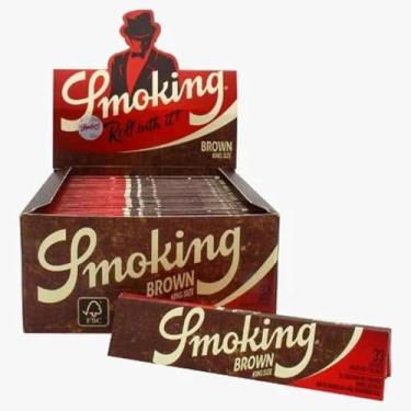 Imagem de seda smoking king size Brown