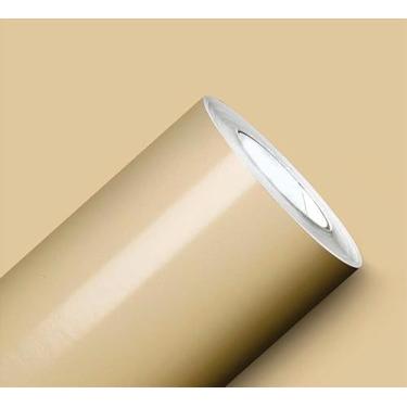 Imagem de Adesivo Vinílico Envelopar Móveis Vidro Fogão Geladeira Armarios Eletrodomésticos Bege 1mx50cm