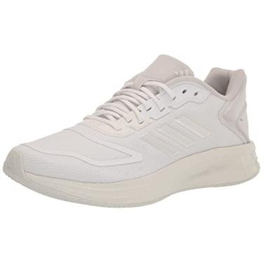 Imagem de adidas Tênis feminino Duramo 10, Branco/Zero Metálico/Cinza, 8.5