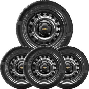 Imagem de 4Un Calota Centro Roda Onix Prisma Spin Black Piano Com Logo - sofisti
