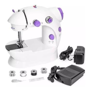 Imagem de Mini Máquina Costura Portátil 4 Em 1 Com Pedal - Bivolt 110V/220V - MI