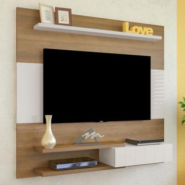 Imagem de Painel para TV Até 50 Polegadas 1 Porta Monza Pinho/Off White C/ Supor