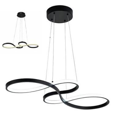 Imagem de Lustre Pendente 3 em 1 Arco Infinito LED Perfil Recepçao Hall de Entra