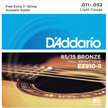Imagem de Encordoamento de ACO para Violao EZ910-B 6 Cordas LIGHT - BITS