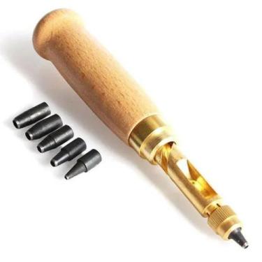 Imagem de Kit Vazador Tecido Manual Couro 6 Medidas Rotativo Lanmax - NY-18W