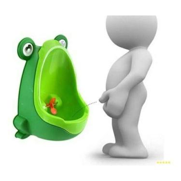 Imagem de Mictório Infantil Sapinho Com Moinho Giratório Ventosas - AMIMIR