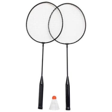 Imagem de Kit Raquete De Badminton Yins Em Aço e Plastico Com 2 Raquetes e 1 Pet