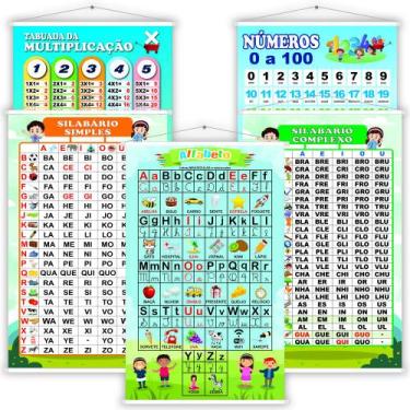 Imagem de Kit 05 Banners Apoio Pedagógico Banner Didático Escolar B1 - OC Shop