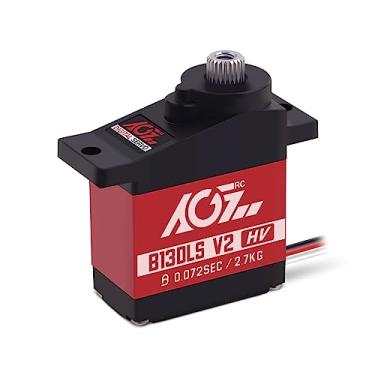 Imagem de AGFRC Servo-motor de direção Sub-Micro RC - Caixa de metal de atualização de titânio 0,072 seg Mini servo HV de alta velocidade para 1/14 1/18 1/24 RC Car Crawler Plane (B13DLS V2)