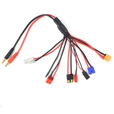 Imagem de Padarsey RC Lipo Battery Charger Adapter Connector Splitter Cable, 8 in 1 Octopus Convert Wire to 4.0mm Banana Plug for TRX, Tamiya, EC3, JST, Futaba, XT60, T- Dean
