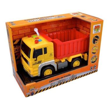 Imagem de Carrinho Fricção Caminhão de Construção Caçamba com Luz e Som DM Toys