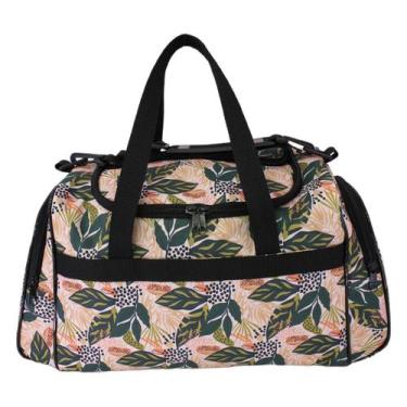 Imagem de Bolsa De Viagem Feminina Média Ls Bolsas Floral Verde - L S BOLSAS E M