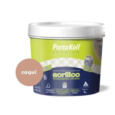 Imagem de Rejunte Especial Acrílico Cor Caqui de 1kg Porto Koll