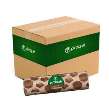 Imagem de Caixa Biscoito bolacha PIRAQUÊ Recheado Chocolate 160g-60un - Piraque