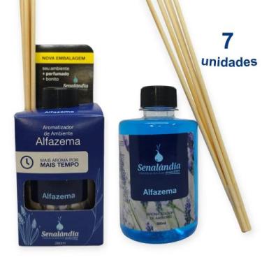 Imagem de Kit 7 Aromatizador de Ambiente Alfazema Difusor Vareta 280ml Senalândi