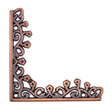 Imagem de Kit 4 Cantoneira Arabesco Grande Decoração Caixas Bandejas Espelhos Vi