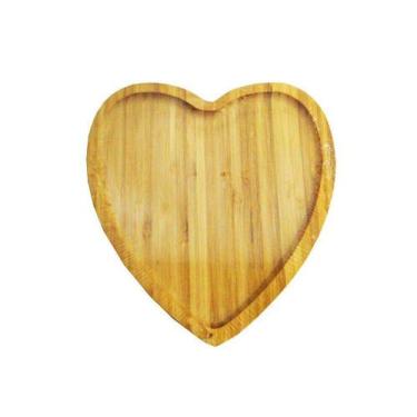 Imagem de Petisqueira de Bambu Formato Coração 18,5 cm - Fwb