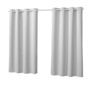 Imagem de Cortina Cinza 100% Blackout Tecido 2,20 x 1,30 Pequena Casa - ENTROU C