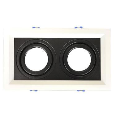 Imagem de Embutido Recuado II Branco Fundo Preto 2X AR70 - Newline - IN51342-BTP