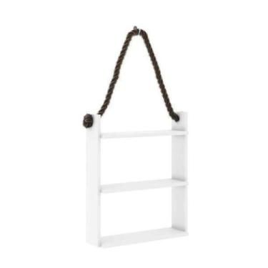 Imagem de Prateleira Decorativa com Corda de Sisal -Branco - Movelbento, Branco