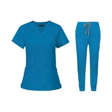 Imagem de Uniforme Médico para Enfermeira - Conjunto de Scrubs para Hospital e C