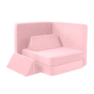 Imagem de Soft Play Freso Baby Rosa - Sofá Modular Infantil 4 Peças