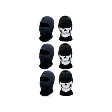 Imagem de 03 Touca Capuz Ninja (Preta) + 03 Touca Capuz Ninja (Caveira) - DVSC