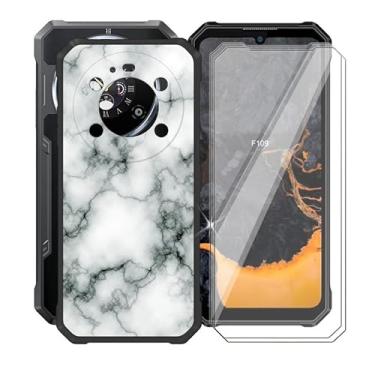 Imagem de AQGGIIXY Capa de telefone para Fossibot F109 5G (6,7 polegadas), com 2 protetores de tela de vidro temperado, capa ultrafina preta macia TPU antiarranhões à prova de choque para Fossibot F109 5G -