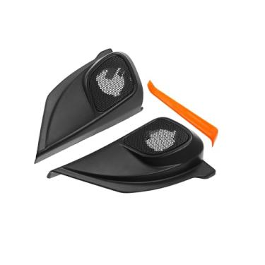 Imagem de Motoforti Caixa de som interior da porta do carro, janela, uma capa de pilar, acabamento tweeter, painel de alto-falante adequado para Honda CR-V CRV 12-15 com chave de fenda ABS preto - Pacote com 2