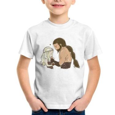 Imagem de Camiseta Infantil Khal Drogo e Daenerys Targaryen - Foca na Moda, Bran