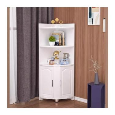Imagem de LICONG-2020 Gabinete de canto lateral armário de parede armário de armazenamento para sala de estar armário de armazenamento armário triângulo armário de armazenamento armário de canto (A,40 * 40 *