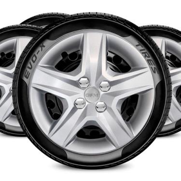 Imagem de Jogo Calota 4x100 Aro 15 Design Sandero Compatível Renault