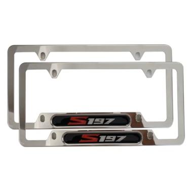 Imagem de Silver S197 Suporte de moldura de placa de carro para Mustang/GT Truck Acessórios de carro aço inoxidável 2 peças