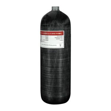 Imagem de Cilindro composto de alta pressão 4500psi, tanque de fibra de carbono 6,8L, tanque de ar para paintball PCP (frasco vazio), M18*1.5