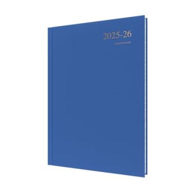 Imagem de Collins Agenda "Essentials" de 12 meses de meio/ano acadêmico, julho de 2025 a julho de 2026, diário de compromissos dia-a-página, capa dura A4, azul