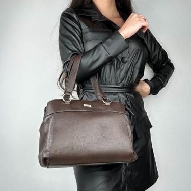 Imagem de Bolsa recuo em couro legítimo b.987, Café
