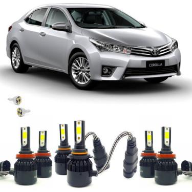Imagem de Super Led 8000K Farol Baixo H11 Alto H11 Milha HB3 Corolla 15-17 - TEC